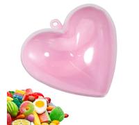 Boîte de rangement en forme de cœur et en verre en forme de nœud - Boîte à bijoux en acrylique rose pour bonbons, chocolat, lettres et souvenirs, cadeau pour partenaire, ami ou enfant