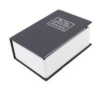 Boîte de rangement en forme de livre avec serrure à combinaison - Coffre-fort secret discret pour bijoux, clés, petits objets de valeur - 11,5 x 8 x 4,6 cm - Structure en carton et résine - Noir/rouge