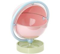 Boîte de rangement en forme de planète rose, organiseur de bureau à deux niveaux pour entrée et commode, plateau à bijoux et porte-clés avec couvercle relevable, décoration créative pour décoration de