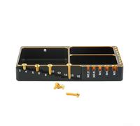 Boîte de rangement en métal avec 3 compartiments pour une gestion organisée des vis et une efficacité de l'espace de travail