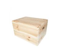 Boîte de rangement en pin FSC avec couvercle L