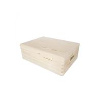 Boîte de rangement en pin FSC avec couvercle M