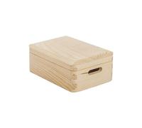 - Boîte de rangement en pin massif avec couvercle Taille 1