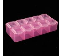 Boîte de rangement en plastique à 10 compartiments pour vis, perles, bijoux | Dix compartiments individuels gardent les vis, les perles et les petites pièces d'artisanat soigneusement séparés et faciles