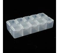 Boîte de rangement en plastique à 10 compartiments pour vis, perles, bijoux | Dix compartiments individuels gardent les vis, les perles et les petites pièces d'artisanat soigneusement séparés et faciles