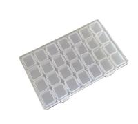 Boîte de rangement en plastique à 28 compartiments for bijoux, colliers, boucles d'oreilles, bagues, emballage, organisateur portable for pilules et médicaments Pour Le Rangement De Bijoux