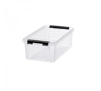 Boîte de rangement en Plastique avec couvercle 4 litres - Clips Blancs