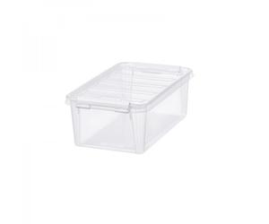 Boîte de rangement en Plastique avec couvercle 4 litres - Clips Blancs