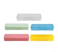 Boîte de rangement en plastique avec plusieurs compartiments pour organiser les faux ongles, coupe-ongles, accessoires de nail art et petits outils (blanc)