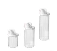 Boîte de rangement en plastique de grande capacité, pour le stockage du savon à linge, couvercle facile à ouvrir pour une utilisation pratique (ronde [1350 ml])