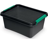 Boîte de rangement en plastique Eco Box avec couvercle Organisateur fermable pour garage atelier 12,5 L