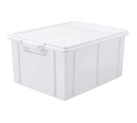 Boîte de rangement en plastique GIGANPLAST - 50 x 40 x 26 cm - Couvercle Blanc