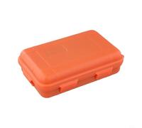 Boîte de rangement en plastique imperméable pour objets de valeur et gadgets - Résistante aux chocs et flotte sur l'eau - Noir (orange (M))