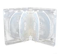 Boîte de rangement en plastique pour 10 disques, compacte pour DVD, Blu-For Game, organisateur de protection avec résistance aux rayures pour la maison, le bureau, les voyages, blanc