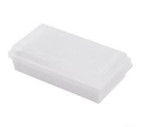 Boîte de rangement en plastique pour beurre avec base plate, zone de coupe rainurée et couvercle hermétique pour une préparation minimale de désordre
