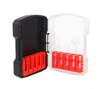 Boîte de rangement en plastique pour forets à tige hexagonale avec fentes conçues pour organiser et sécuriser efficacement 10 embouts (noir)