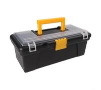 Boîte de rangement en plastique pour outils de menuiserie et réparation électrique avec boucle de verrouillage en ABS sécurisée 33 cm