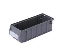 Boîte de rangement en plastique robuste de, E1 Gray | Séparateurs amovibles et dessus transparent pour une organisation optimale des espaces de travail avec sections