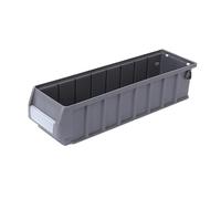 Boîte de rangement en plastique robuste de, E2 Gray | Séparateurs amovibles et dessus transparent pour une organisation optimale des espaces de travail avec sections