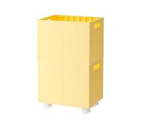 Boîte de rangement en plastique solide avec roulettes pratiques, panier de rangement mobile pour un déplacement simple et une utilisation domestique flexible, roulement compact avec pour de la maison,