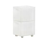 Boîte de rangement en plastique solide avec roulettes pratiques, panier de rangement mobile pour un déplacement simple et une utilisation domestique flexible, roulement compact avec pour de la maison,