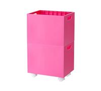 Boîte de rangement en plastique solide avec roulettes pratiques, panier de rangement mobile pour un déplacement simple et une utilisation domestique flexible, roulement compact avec pour de la maison,