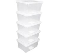 Boîte de rangement en plastique transparent 1,8 litre - lot de 5 - Klarsicht Universal Box 20 x 15 cm