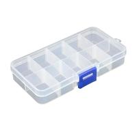 Boîte De Rangement En Plastique Transparent, 10 Cases, 1 Unité, Pour Bijoux, Petits Accessoires, Composants, Stockage Électronique Général B F4t1