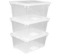 Boîte de rangement en plastique transparent 8 litres - lot de 3 - Klarsicht Universal Box 37 x 26 cm