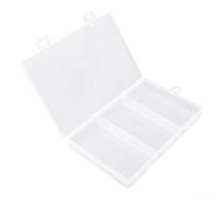Boîte de rangement en plastique transparent avec 3 compartiments, étui de rangement en polypropylène transparent pour articles de pêche, pilule, médicaments, perles et cosmétiques