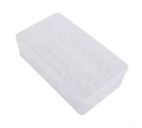 Boîte de rangement en plastique transparent avec 42 emplacements, boîte de rangement pour bobines de fil PP à double verrouillage, conteneur de fournitures de couture pour la maison