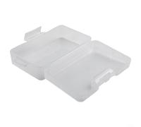 Boîte de rangement en plastique transparent avec serrure, boîte de rangement anti-poussière pour boucles d'oreilles, colliers, maquillage, pilules, ongles et autres petits accessoires (14,2 x 8,8 x