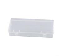 Boîte de rangement en plastique transparent avec serrure, étui de rangement transparent pour bijoux, maquillage, pilules, papeterie, petit récipient portable pour boucles d'oreilles, perles, bureau