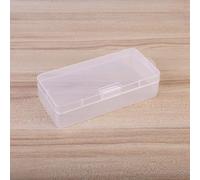 Boîte de rangement en plastique transparent verrouillable pour cosmétiques, matériel de bricolage, petits accessoires, bagues, boucles d'oreilles, colliers, maquillage (18,2 x 8,8 x 4,5 cm)