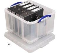 Boite de rangement en plastique42L Bleu G