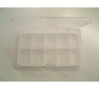 Boîte de rangement en polypropylène, entièrement transparente, épaisseur 31 mm.