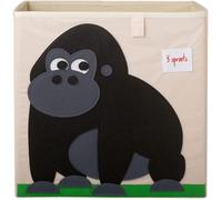 Boîte de rangement en tissu Gorille - Coffre à jouets pour enfant - 33x33x33 cm