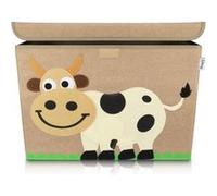 Boîte de rangement en tissu pour enfant grand modèle Vache avec couvercle Lifeney ref 833013 Coloré