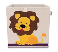 Boîte de rangement en tissu pour enfant ""lion"" sur fond clair compatible Ikea Kallax Lifeney