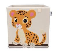 LIFENEY 833074 Boîte de rangement tigre, Coffre à jouet, Feutre, Polyester, Coloré, 33 x 33 x 33 cm