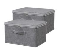 Boîte de rangement en tissu | Shelf Closet Basker Organizer Container For Clothes Toys Livres | Définissez 2 cubes de rangement en tissu avec poignée pour la maison, le bureau, le salon de la chambre