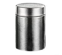 Boîte de rangement en titane pour thé - 280 ml - Hermétique et étanche à l'humidité - Pour grains de café - Récipient portable en métal avec joint en silicone - Argenté (280 ml)