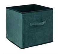 Boîte de Rangement en Velours Bleu 31 x 31 cm