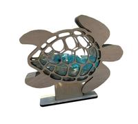 Boîte de rangement en verre de mer en forme de tortue de mer, vitrine, souvenir, décoration de chambre côtière pour table, étagère, lieu de travail, fenêtre, appartement, chambre à coucher, maison