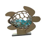 Boîte de rangement en verre de mer en forme de tortue de mer, vitrine, souvenir, décoration de chambre côtière pour table, étagère, lieu de travail, fenêtre, appartement, chambre à coucher, maison