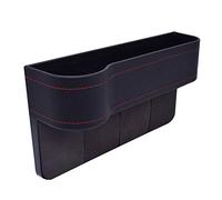 Boîte de Rangement Espace de Siège de Voiture pour BMW 3er Touring E30 E36 E46 E91 F31 G21, Poche de Console de Siège Avant en Cuir PU Interieur Accessoire,1 BlackA Left