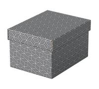 Boîte de rangement et cadeau Home S, set de 3, gris