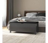 Vidaxl Boîte De Rangement Avec Coussin Gris 105x40x45 Cm Aggloméré Gris