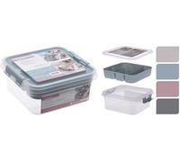 Boîte de Rangement et de Tri à 5 Compartiments 26 x 24 x 11 cm - 4 Coloris Assortis