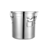 Boîte de rangement étanche en acier inoxydable, capacité de 21L, robuste et facile à transporter, 21 litres = 21 litres